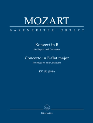 Baerenreiter Verlag - Concerto for Bassoon and Orchestra in B-flat Major KV 191 (186e) - Mozart/Giegling - Study Score - Book