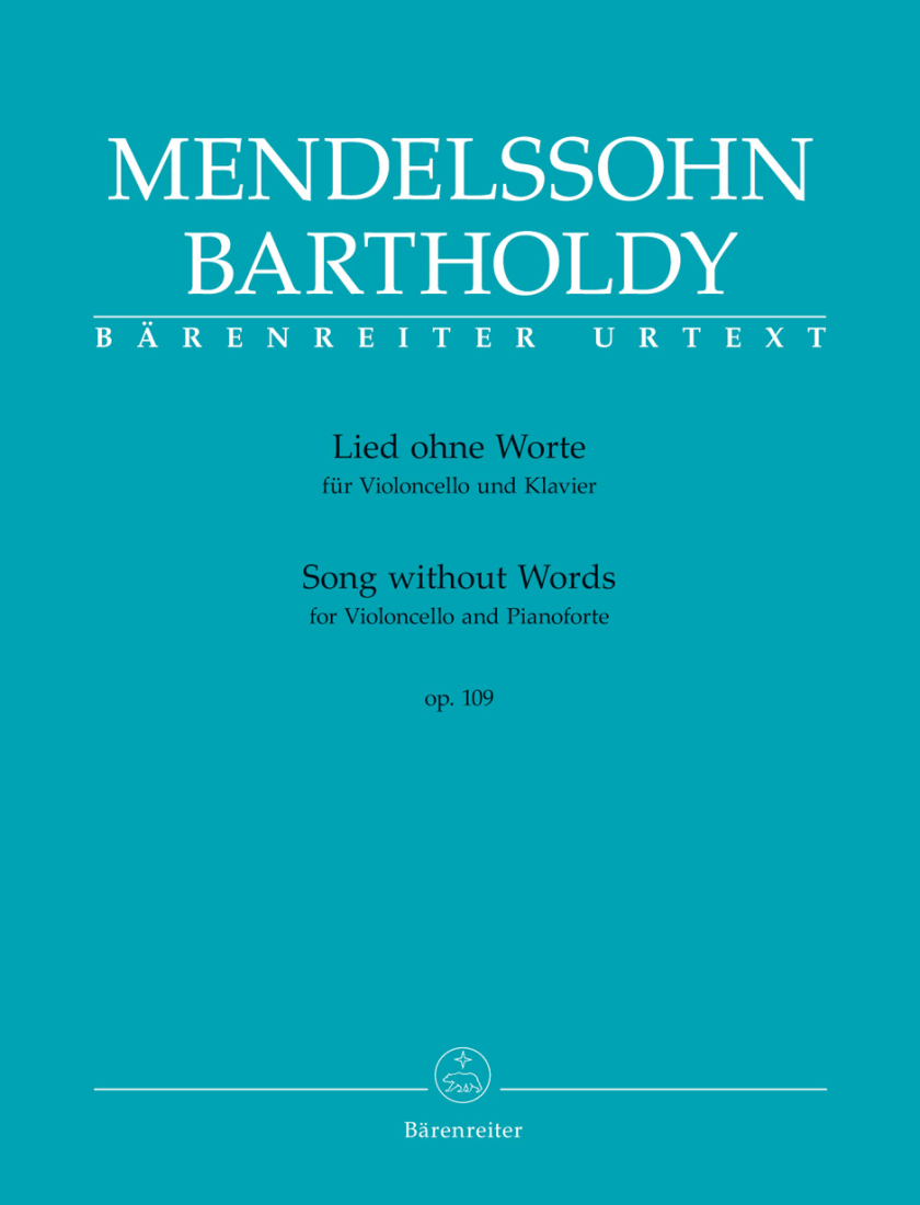 Song without Words, op. 109 - Mendelssohn/Todd - Cello/Piano - Sheet Music