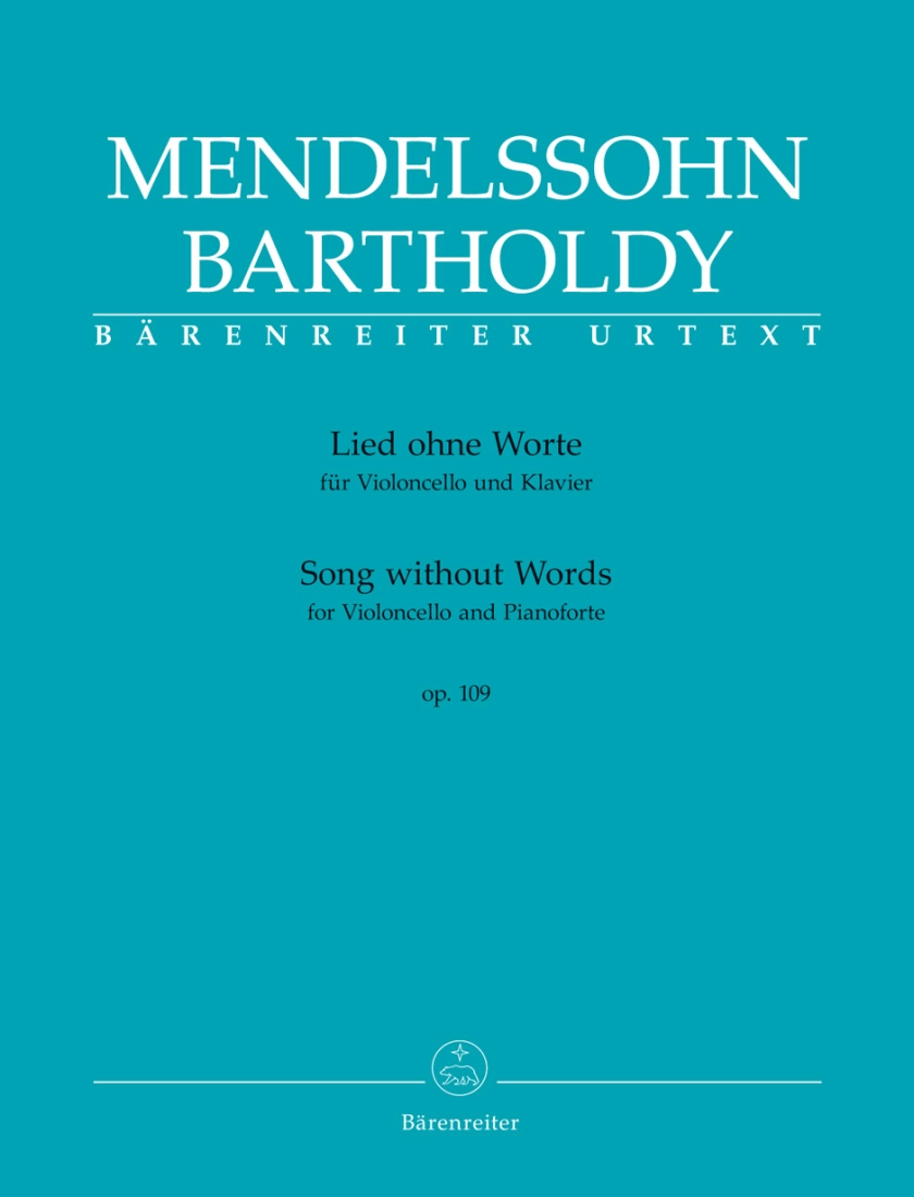 Song without Words, op. 109 - Mendelssohn/Todd - Cello/Piano - Sheet Music