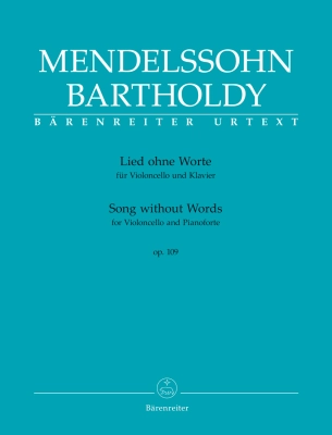 Baerenreiter Verlag - Song without Words, op. 109 - Mendelssohn/Todd - Cello/Piano - Sheet Music