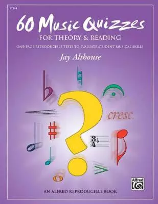 Alfred Publishing - 60 Music Quizzes for Theory and Reading
