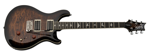 SE Custom 24 Quilt Electric Guitar with Gigbag - Black Gold Burst