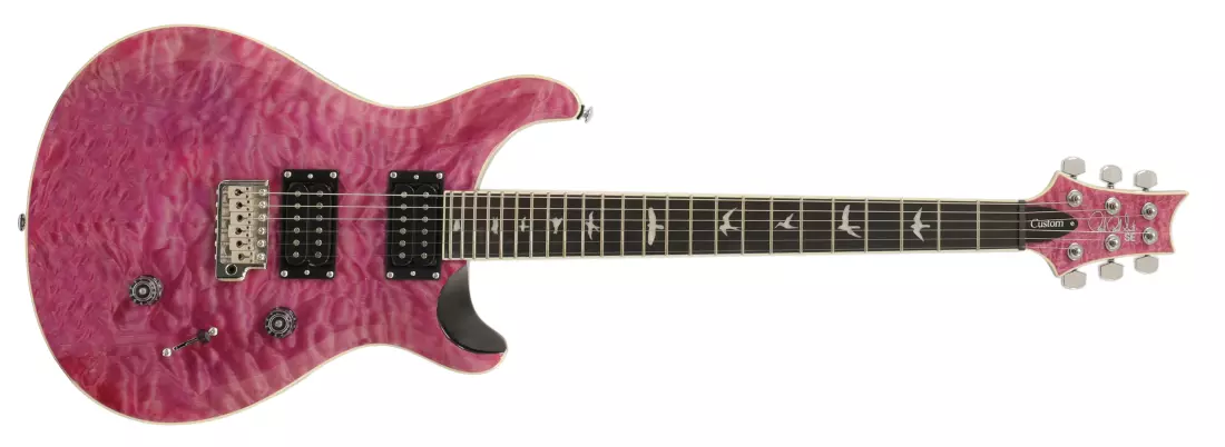 Guitare électrique SE Custom 24 Quilt (fini Charcoal Burst, étui souple inclus)