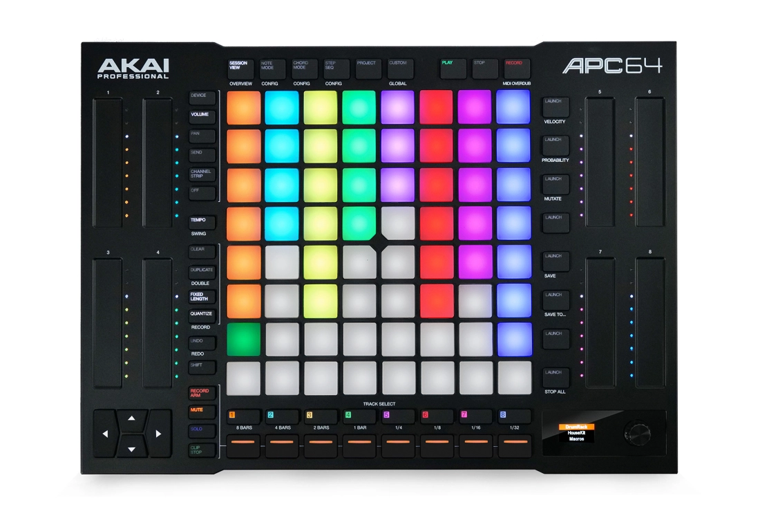 APC64 Ableton Live Controller with Velocity-Sensitive Pads and Assignable Touch Strips