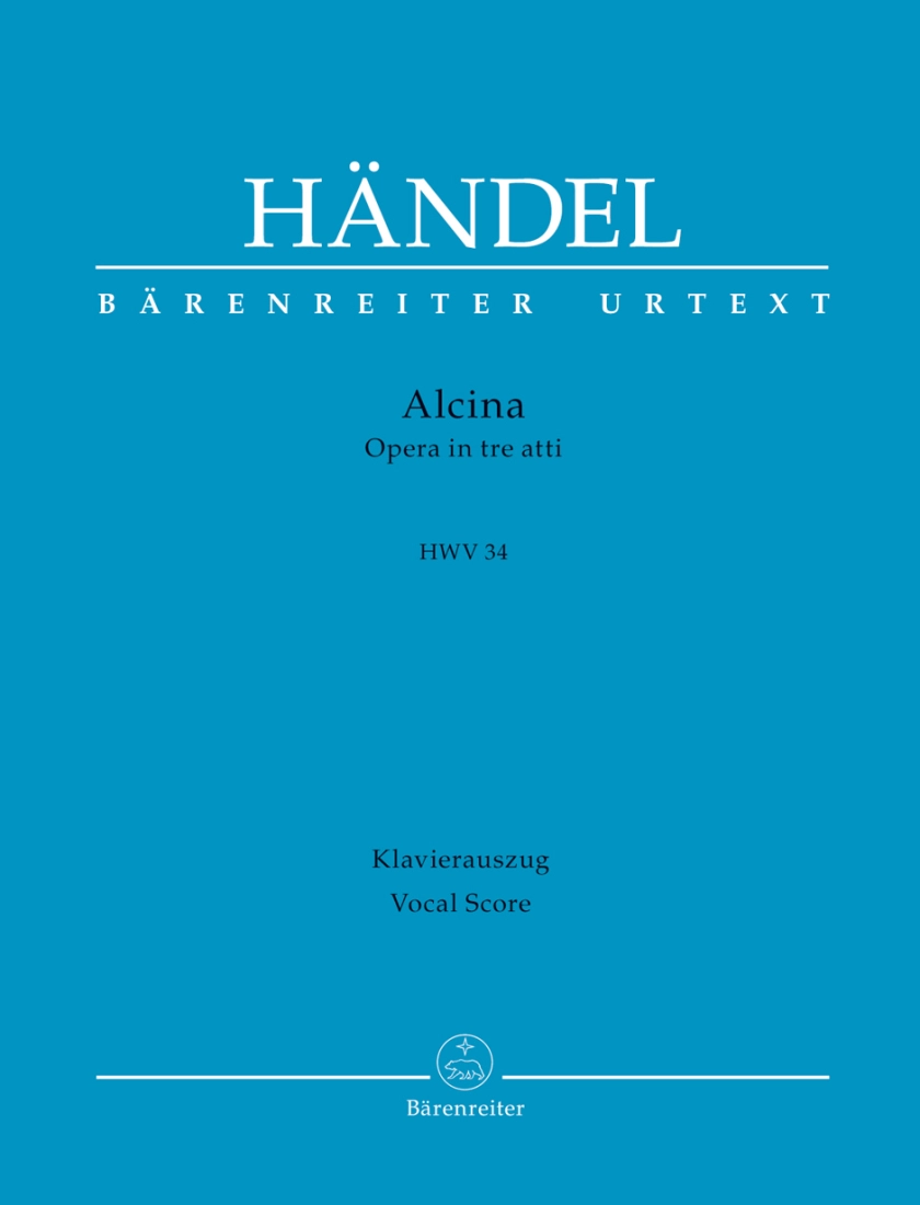 Alcina HWV 34 (Opera in three acts) - Handel/Flesch - Vocal Score - Book