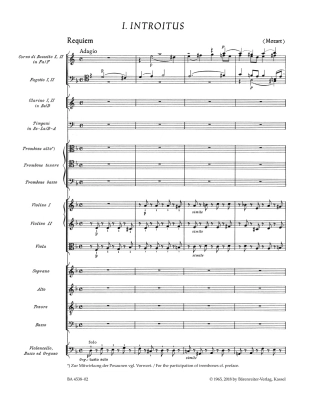 Requiem K. 626 - Mozart/Sussmayr/Nowak - Full Score - Book