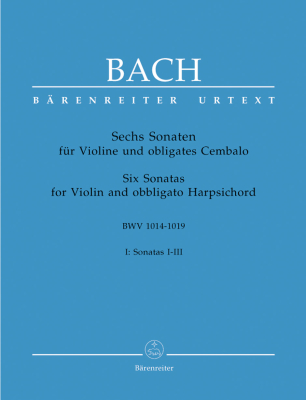 Baerenreiter Verlag - Six Sonatas BWV 1014-1016, Sonatas I-III Volume I - Bach/Wollny/Manze - Violin/Harpsichord - Score/Parts