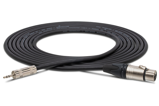 Hosa - Camcorder Microphone Cable, Neutrik XLR3F to 3.5mm TRS, 15 Foot