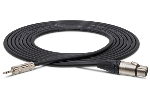 Hosa - Camcorder Microphone Cable, Neutrik XLR3F to 3.5mm TRS, 25 Foot