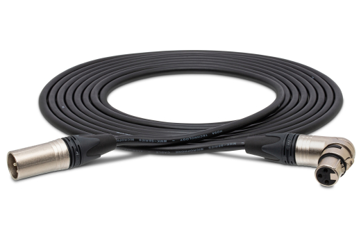 Hosa - Camcorder Microphone Cable Neutrik Right-Angle XLR3F to XLR3M, 25 Foot