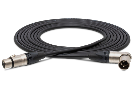 Hosa - Camcorder Microphone Cable Neutrik XLR3F to Right Angle XLR3M, 15 Foot