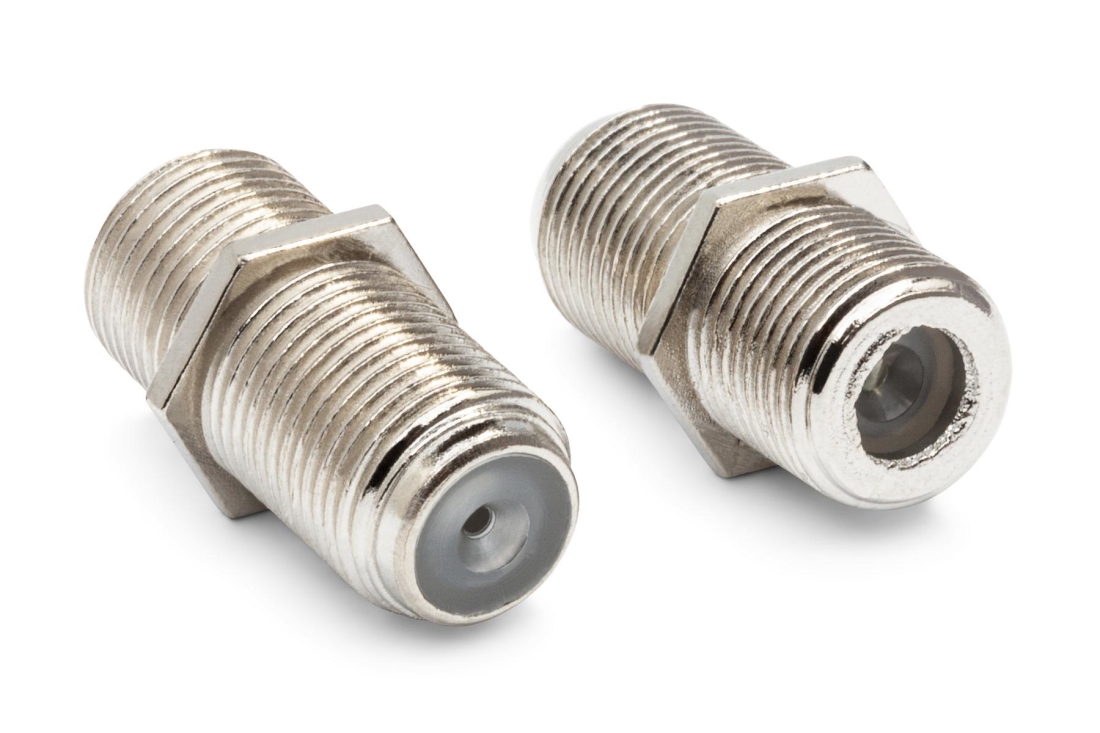 75-Ohm F Coupler to Same, 2 Pieces