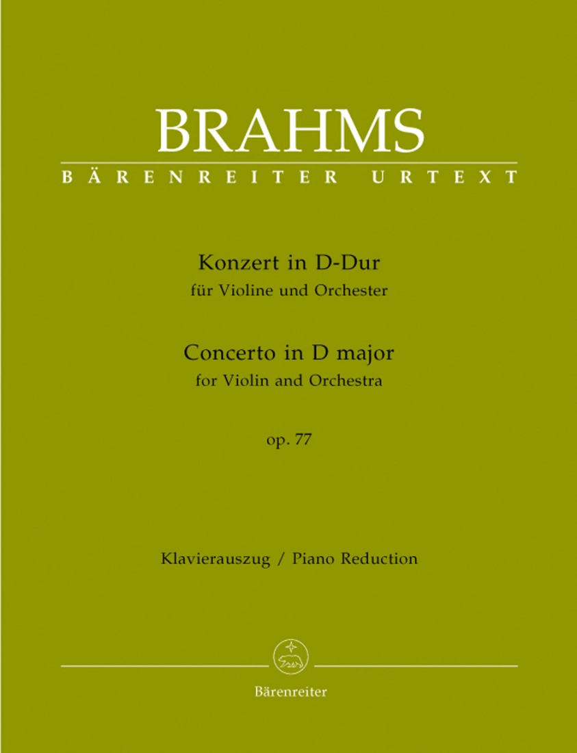 Concerto in D major op. 77 - Brahms/Brown - Violin/Piano Reduction - Sheet Music