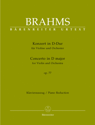 Baerenreiter Verlag - Concerto in D major op. 77 - Brahms/Brown - Violin/Piano Reduction - Sheet Music