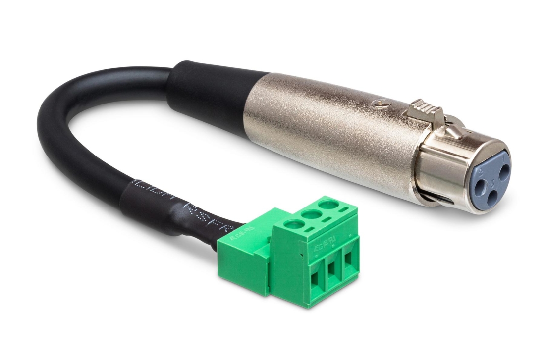 Low-Voltage Adapter XLR3F to Pheonix-Male, 6 Inch