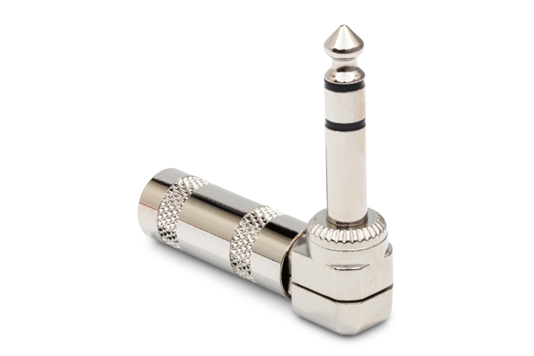 Right-Angle 1/4 inch to 1/4 inch TRS Connector