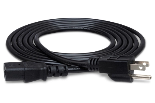 Hosa - IEC C13 to NEMA 5-15P Power Cord, 3 Foot