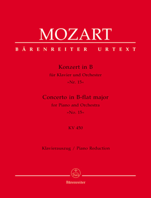 Baerenreiter Verlag - Concerto for Piano and Orchestra no. 15 in B-flat major K. 450 - Mozart/Flothuis - Piano/Piano Reduction (2 Pianos, 4 Hands) - Book