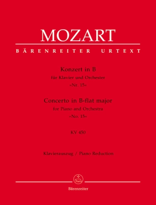 Baerenreiter Verlag - Concerto for Piano and Orchestra no. 15 in B-flat major K. 450 - Mozart/Flothuis - Piano/Piano Reduction (2 Pianos, 4 Hands) - Book