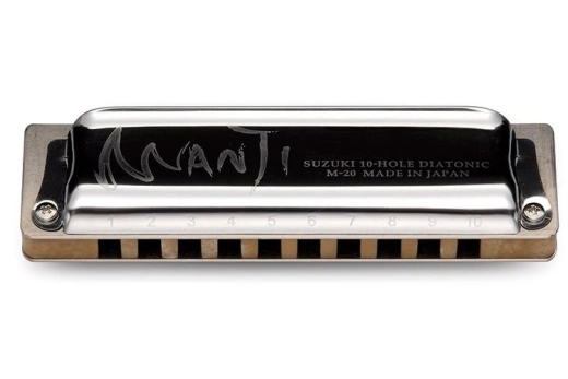 Manji 10-Hole 20-Note Diatonic Harmonica with Case - 7-Piece Set