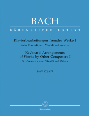 Baerenreiter Verlag - Keyboard Arrangements of Works by Other Composers I, BWV 972-977 - Bach/Heller - Piano - Book