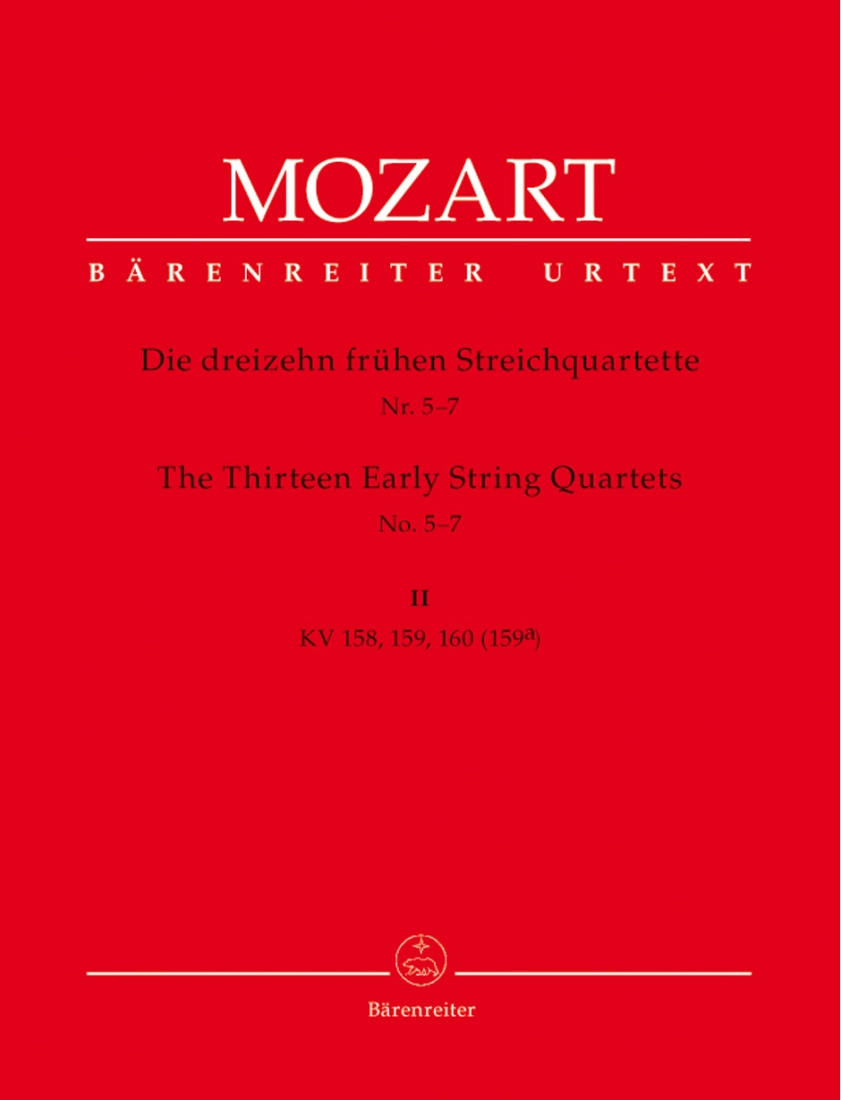 The Thirteen Early String Quartets Volume II, K. 158, 159, 160 - Mozart/Fussl/Plath/Rehm - Parts Set