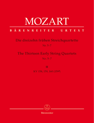 Baerenreiter Verlag - The Thirteen Early String Quartets VolumeII, K.158, 159, 160 Mozart, Fussl, Plath, Rehm Ensemble complet de partitions