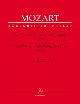 Baerenreiter Verlag - The Thirteen Early String Quartets VolumeIII, K.168, 169, 170 Mozart, Fussl, Plath, Rehm Ensemble complet de partitions