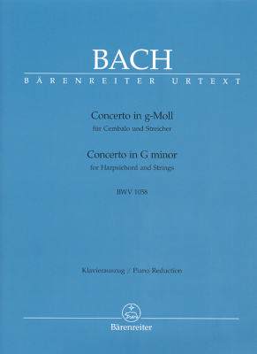 Concerto for Harpsichord and Strings in G minor BWV 1058 - Bach/Breig - Harpsichord/Piano Reduction (2 Pianos, 4 Hands) - Book