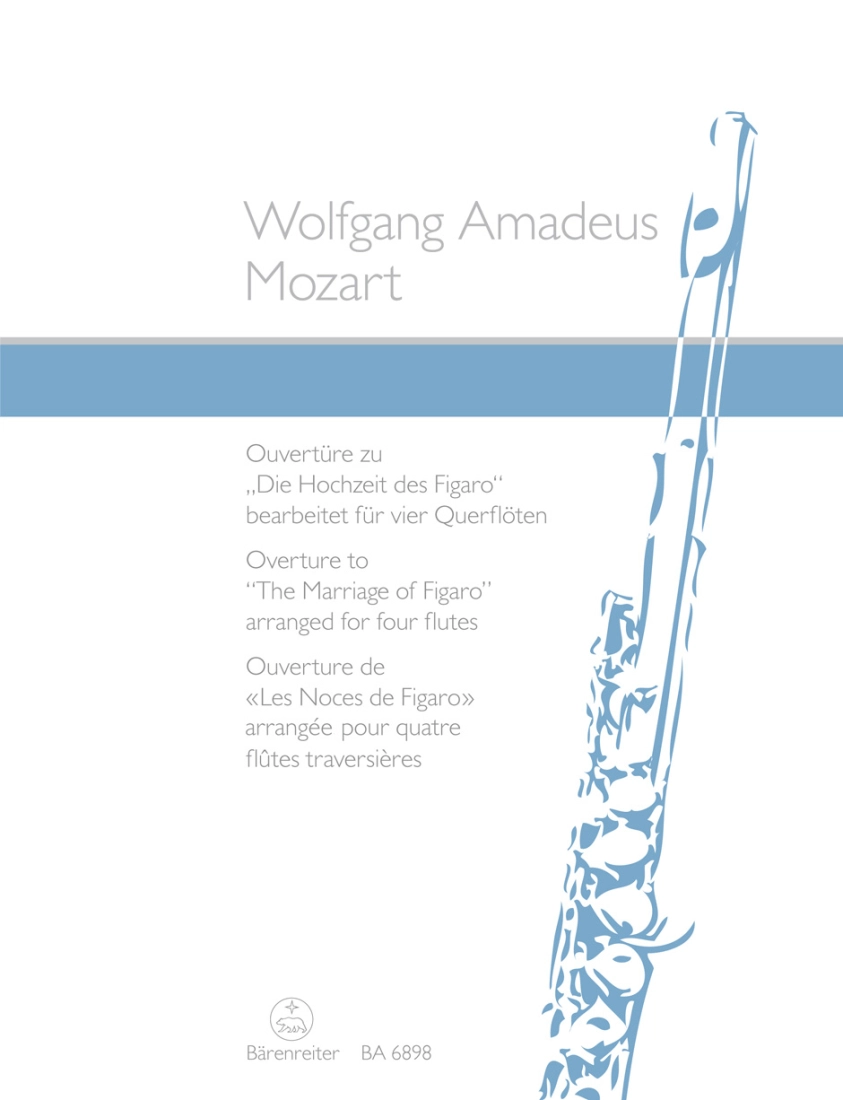 Overture to \'\'The Marriage of Figaro\'\' - Mozart/Cohen - 4 Flutes - Score/Parts