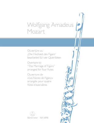 Baerenreiter Verlag - Ouverture des Noces de Figaro Mozart, Cohen 4Fltes Partition de chef et partitions individuelles