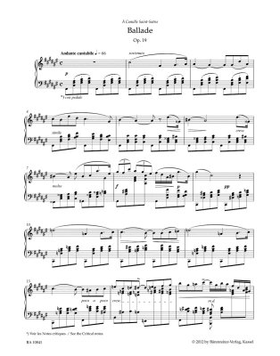 Ballade, op. 19 N 56a - Faure/Grabowski - Piano - Book