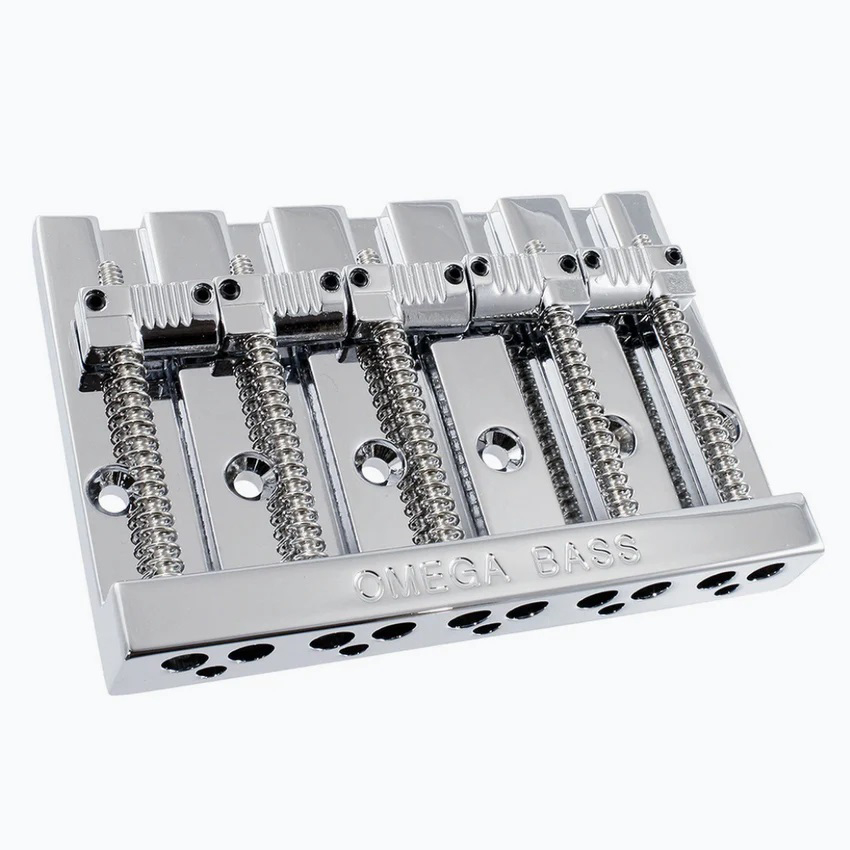 BB-3361 5-String Grooved Omega Bass Bridge - Chrome