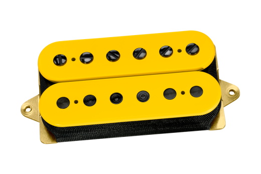 The Tone Zone F-Spaced Humbucker Pickup - Yellow with Black Poles