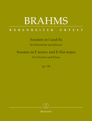 Baerenreiter Verlag - Sonatas in F minor and E-flat major, op. 120 - Brahms/Brown/Da Costa - Clarinet/Piano - Book