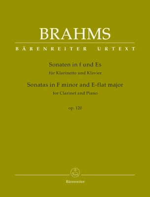 Baerenreiter Verlag - Sonatas in F minor and E-flat major, op. 120 - Brahms/Brown/Da Costa - Clarinet/Piano - Book