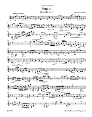 Sonatas in F minor and E-flat major, op. 120 - Brahms/Brown/Da Costa - Clarinet/Piano - Book