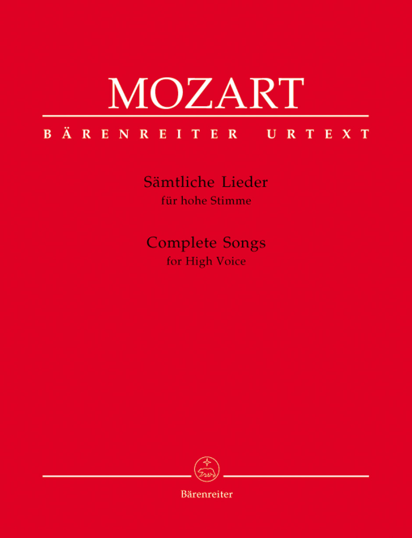 Complete Songs for High Voice - Mozart/Ballin - High Voice/Piano - Book