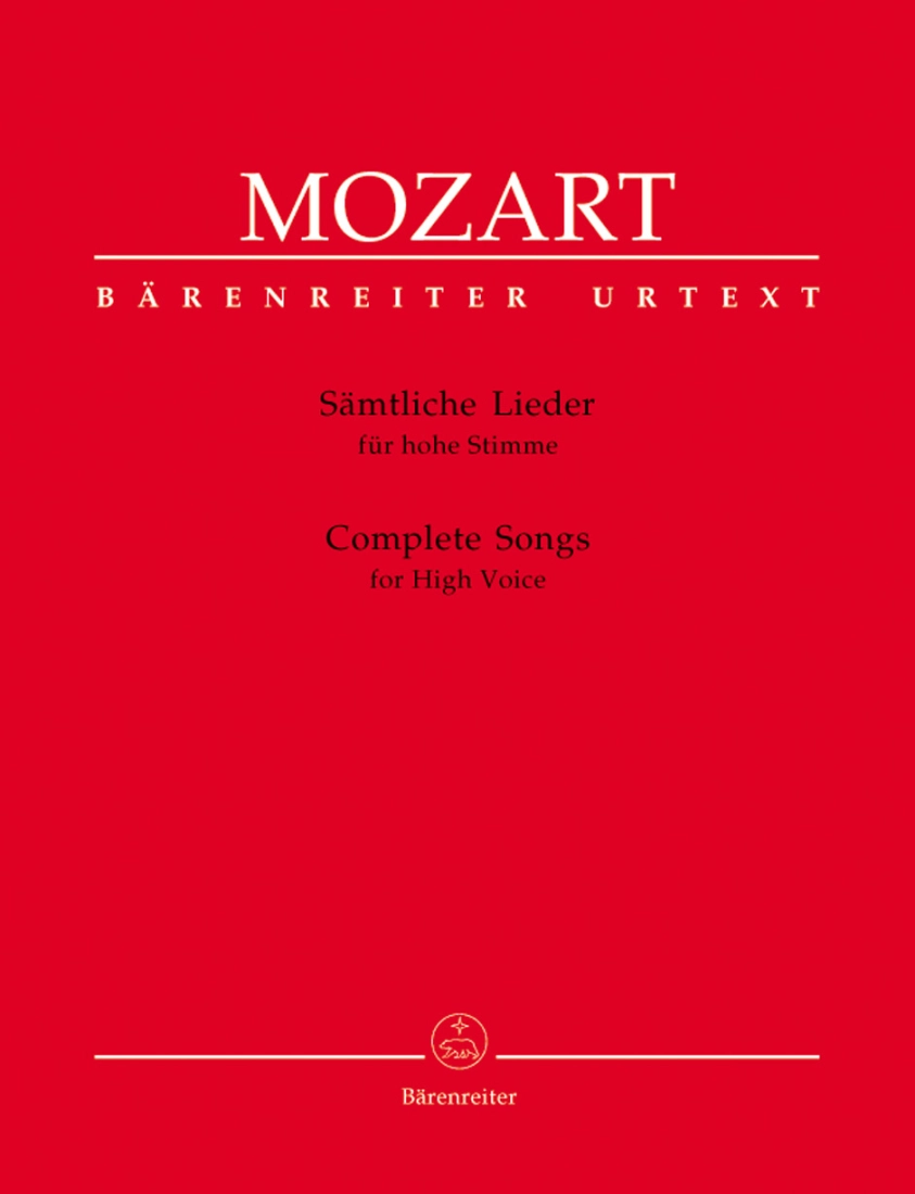 Complete Songs for High Voice - Mozart/Ballin - High Voice/Piano - Book