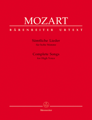 Baerenreiter Verlag - Complete Songs for High Voice Mozart, Ballin Voix aigu et piano Livre