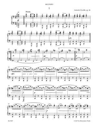 Slavonic Dances, op. 46 - Dvorak/Burghauser - Piano Duet (1 Piano, 4 Hands) - Book