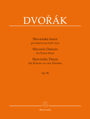 Baerenreiter Verlag - Slavonic Dances, op. 46 - Dvorak/Burghauser - Piano Duet (1 Piano, 4 Hands) - Book
