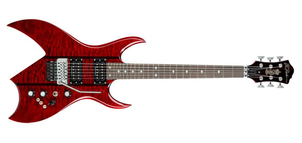Rich \'\'B\'\' ST Legacy Electric Guitar with Floyd Rose - Transparent Red