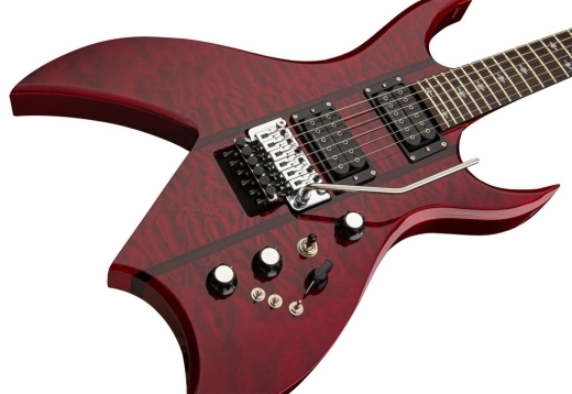 Rich \'\'B\'\' ST Legacy Electric Guitar with Floyd Rose - Transparent Red