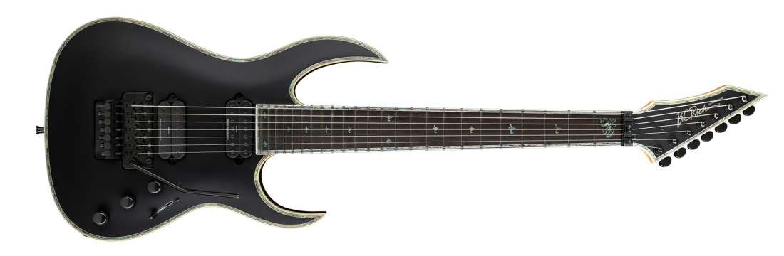 Guitare lectrique 7 cordes Shredzilla Prophecy  table bombe avec systme Floyd Rose (fini noir satin)