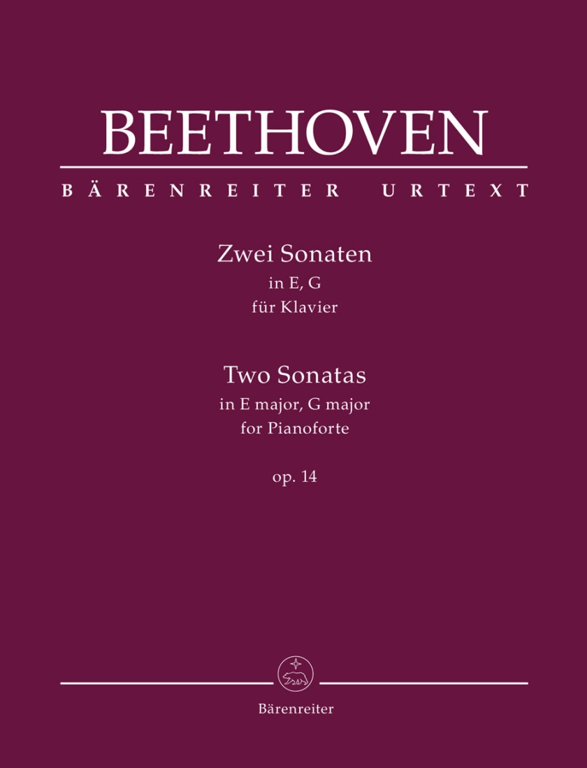 Two Sonatas in E major, G major op. 14 - Beethoven/Del Mar - Piano - Book