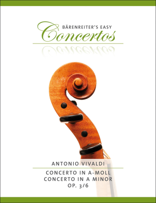 Baerenreiter Verlag - Concerto in A minor op. 3/6 - Vivaldi/Sassmannshaus - Violin/Piano - Book