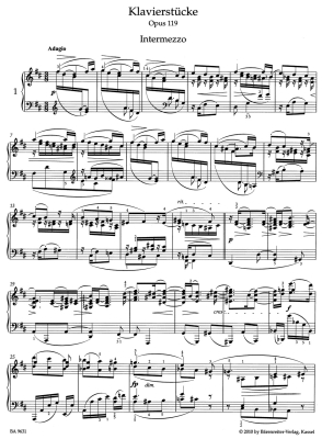 Piano Pieces op. 119 - Brahms/Kohn - Piano - Book