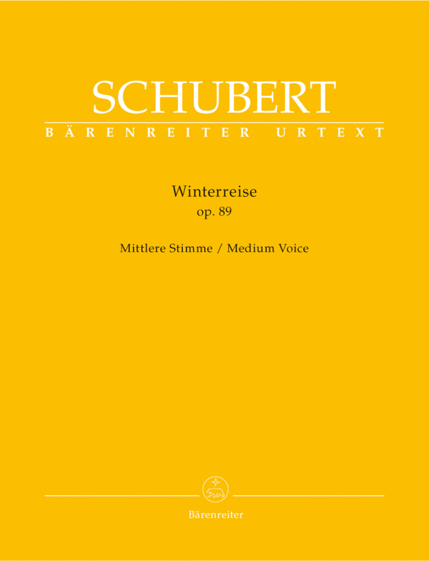 Winterreise op. 89 D 911 - Schubert/Durr - Medium Voice/Piano - Book