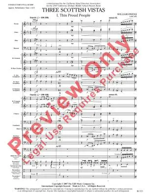 Three Scottish Vistas - Owens - Concert Band - Gr. 3